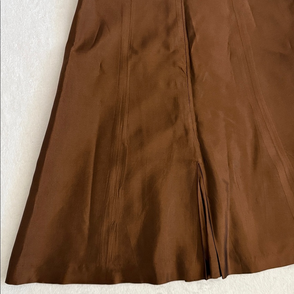 {VTG} Vera Wang | Strapless Bronze Taffetta Dress (6) - Picture 12 of 16